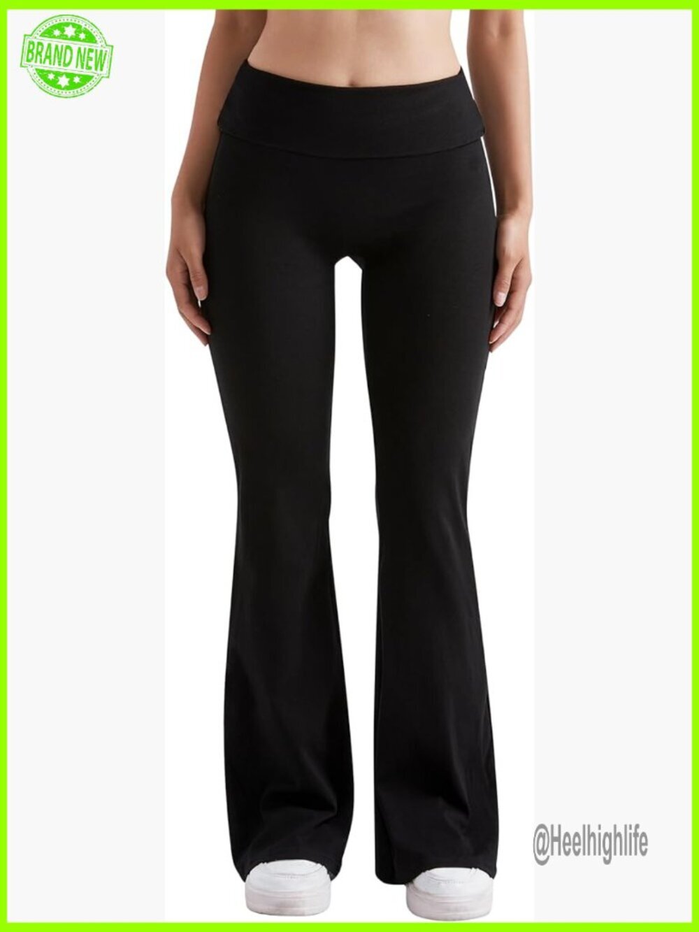 Flare Leggings Fold Over Bootcut Yoga Pants Cotton Blend Lounge Pants
